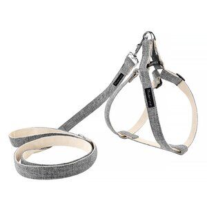 Grey Dog Harness + Leash Kit | Dog Harness | Dog Leash | Hemp | The Modern Pup